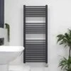 Ecostrad Cube IQ WiFi Electric Towel Rails - Anthracite 2 Ecostrad Cube IQ WiFi Electric Towel Rails - Anthracite -Gr8fires cube anthracite 500x1200 iq face