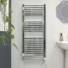 Ecostrad Cube Thermostatic Towel Rail - Chrome -Gr8fires cube chrome 500x1200 digital face