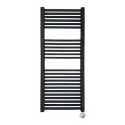 Ecostrad Cube Bluetooth Electric Towel Rail - Anthracite -Gr8fires cube anthracite bluetooth front 500x1200