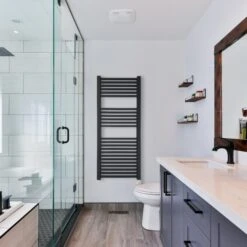 Ecostrad Scala Bluetooth Electric Towel Rail - Anthracite 600w (500 X 1200mm) -Gr8fires cube bluetooth anthracite 500x1200 lifestyle 1 2