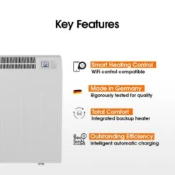 Technotherm TTB-E Duo 8+ WiFi Controlled Storage Heater - 0.85kw -Gr8fires duo key features