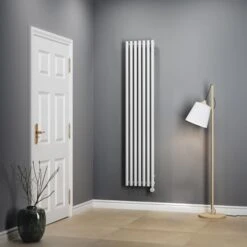 Terma Rolo E Vertical Designer Electric Radiator - White 1000w (480 X 1800mm) -Gr8fires ean 5901804743108 wlror180037 s916esmobp01electric radiator rolo room e 1800x370 white lifrestyle 2