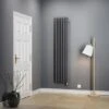 Terma Rolo E Vertical Designer Electric Radiators – Modern Grey -Gr8fires ean 5901804743139 wlror180037 sdgresmobp01 electric radiator rolo room e 1800x370 modern grey lifestyle 2