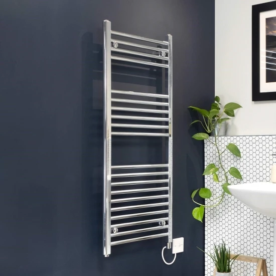 Ecostrad Fina-E Electric Towel Rail - Chrome 300w (500 X 1100mm) 5 Ecostrad Fina-E Electric Towel Rail - Chrome 300w (500 X 1100mm) - Image 3