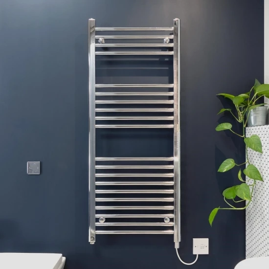 Ecostrad Fina-E Electric Towel Rail - Chrome 300w (500 X 1100mm) 4 Ecostrad Fina-E Electric Towel Rail - Chrome 300w (500 X 1100mm) - Image 2