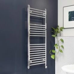 Ecostrad Fina-E Bluetooth Electric Towel Rail - Chrome 200w (300 X 1100mm) -Gr8fires fina chrome 500x1200 moa angle