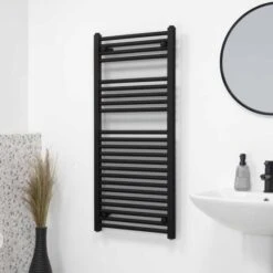 Ecostrad Fina-E Electric Towel Rail - Black 300w (500 X 1100mm) -Gr8fires fina b basic 02 1