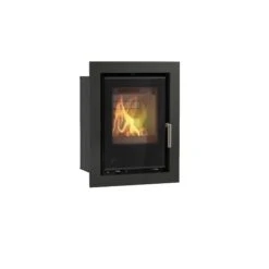 Arada I400 4kW 4 Sided Trim Stove, Multifuel, Woodburning Cassette, Inset, Defra Approved(Arada I400 4kw 4 Sided Trim Stove Multifuel Woodburning Cassette Inset Defra Approved) -Gr8fires i400 g2withblackbrackets