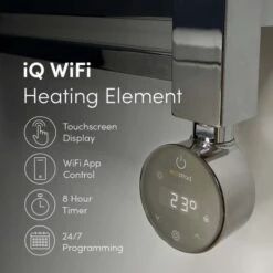 Ecostrad Fina-E IQ WiFi Electric Towel Rail - Chrome 600w (500 X 1500mm) 12 Ecostrad Fina-E IQ WiFi Electric Towel Rail - Chrome 600w (500 X 1500mm) -Gr8fires iq 1 7