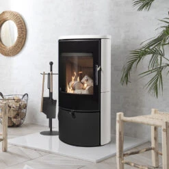 Arada Lagom 4 KW White Ceramic Wood Burning Stove(Arada Lagom 4 Kw White Ceramic Wood Burning Stove)