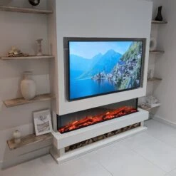Ezee Glow Celestial 60" Electric Fire Self Build Media Wall Kit(Ezee Glow Celestial 60 Electric Fire Self Build Media Wall Kit) -Gr8fires mediaWallRoomSet2