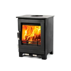 Mazona Ripley 5kW Multifuel Woodburning Stove, Freestanding, Eco Design Approved, Defra Approved(Mazona Ripley 5 Kw Ecodesign Ready Multi Fuel Wood Burning Stove) -Gr8fires micon stove glencara ripley 5kw left