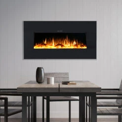 Ezee Glow Mini Zara Black Wall Mounted Or Recessed / Built In Electric Fire(Ezee Glow Mini Zara Black Wall Mounted Or Recessed Built In Electric Fire)