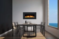 Ezee Glow Mini Zara Black Wall Mounted Or Recessed / Built In Electric Fire(Ezee Glow Mini Zara Black Wall Mounted Or Recessed Built In Electric Fire) -Gr8fires mini zara orange