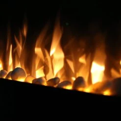 Ezee Glow XL Zara 72"Black Wall Mounted Or Recessed / Built In Electric Fire(Ezee Glow Zara Xl Black Wall Mounted Or Recessed Built In Electric Fire) -Gr8fires orange flame 1 1 2