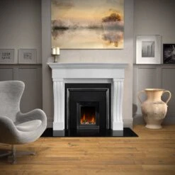Ezee Glow Pulse Black Inset Electric Fire With Glass Trim(Ezee Glow Pulse Black Inset Electric Fire) -Gr8fires pulse inset room setting 2 1