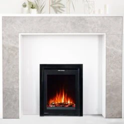 Ezee Glow Pulse Black Inset Electric Fire With Glass Trim(Ezee Glow Pulse Black Inset Electric Fire) -Gr8fires pulseroomset