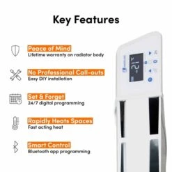 Haverland Designer RC Wave RC11W Electric Radiator - 1700w -Gr8fires rc wave key features 2 1