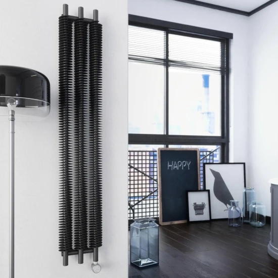 Terma Ribbon V E Designer Electric Radiator - Grey 3 Terma Ribbon V E Designer Electric Radiator - Grey