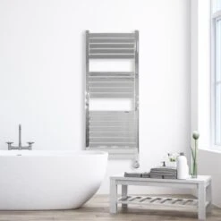 Ecostrad Scala Bluetooth Electric Towel Rail - Chrome 600w (500 X 1200mm) -Gr8fires scala bluetooth chrome 500x1200 lifestyle 1 1