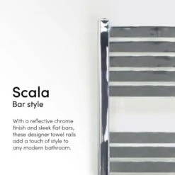 Ecostrad Scala IQ WiFi Electric Towel Rail - Chrome -Gr8fires scala c 2