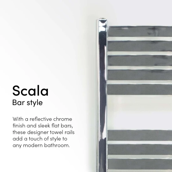 Ecostrad Scala Electric Towel Rail - Chrome 400w (500 X 800mm) 8 Ecostrad Scala Electric Towel Rail - Chrome 400w (500 X 800mm) - Image 6