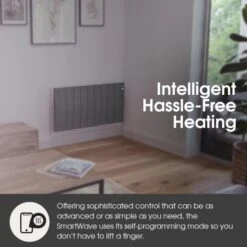 Haverland Wi7 SmartWave Self-Programming Electric Radiator - Anthracite 1100W -Gr8fires smartwave black benefit