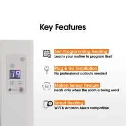 Haverland Wi11 SmartWave Self-Programming Electric Radiator - 1700W 20 Haverland Wi11 SmartWave Self-Programming Electric Radiator - 1700W -Gr8fires smartwave features tile 1 3