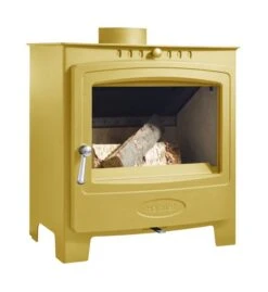 Arada Hamlet Solution 5 Widescreen Raincoat Yellow Stove, Multi Fuel,Wood Burning, Freestanding (S4) Ecodesign Approved, DEFRA Approved(Arada Hamlet Solution 5 Widescreen Raincoat Yellow Stove Multi Fuel Wood Burning Freestanding S4 Ecodesign Approved Defra Approved)