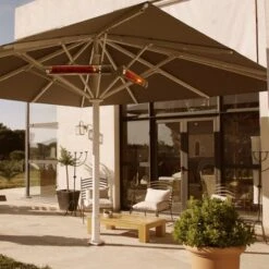 Ecostrad Sunglo Infrared Patio Heater - Silver 2kW With Remote -Gr8fires sunglo lifestyle