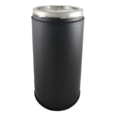 5 Inch (125mm) Black Twin Wall 1000mm Pipe Inc Locking Band(5 Inch Black Twin Wall 1000mm Pipe)