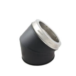 5 Inch (125mm) Black Twin Wall 45 Degree Bend Inc Locking Band(5 Inch Black Twin Wall 45 Degree Bend)