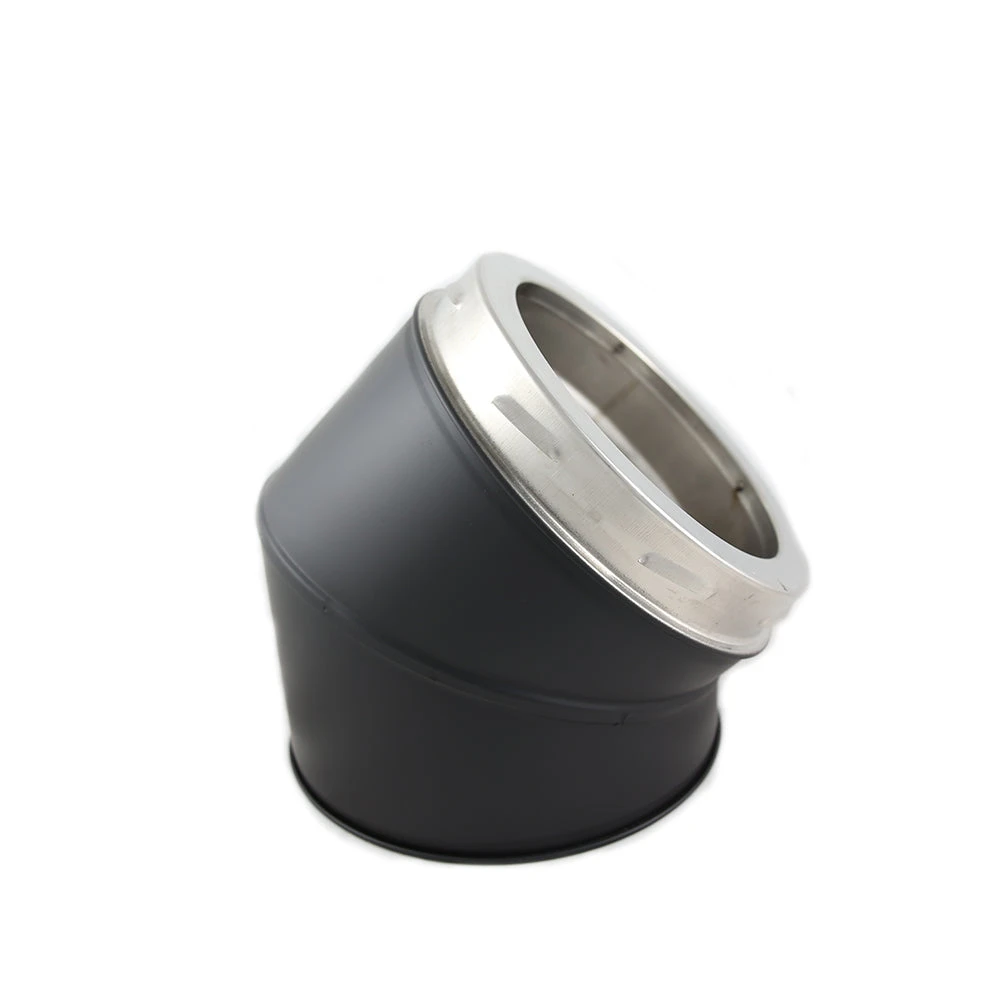 5 Inch (125mm) Black Twin Wall 45 Degree Bend Inc Locking Band(5 Inch Black Twin Wall 45 Degree Bend) 3 5 Inch (125mm) Black Twin Wall 45 Degree Bend Inc Locking Band(5 Inch Black Twin Wall 45 Degree Bend)