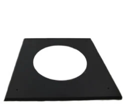 6 Inch (150mm) Black Twin Wall Flat Ceiling / Wall Plate(6 Inch Twin Wall Ceiling Plate)