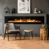 Ezee Glow XL Zara 72"Black Wall Mounted Or Recessed / Built In Electric Fire(Ezee Glow Zara Xl Black Wall Mounted Or Recessed Built In Electric Fire) -Gr8fires zara xl orange flame